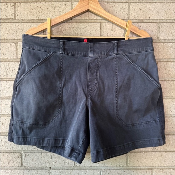 Charcoal Shorts Spanx 6” Twill Slimming Shaping | Pull On | Sz XL - Picture 4 of 7